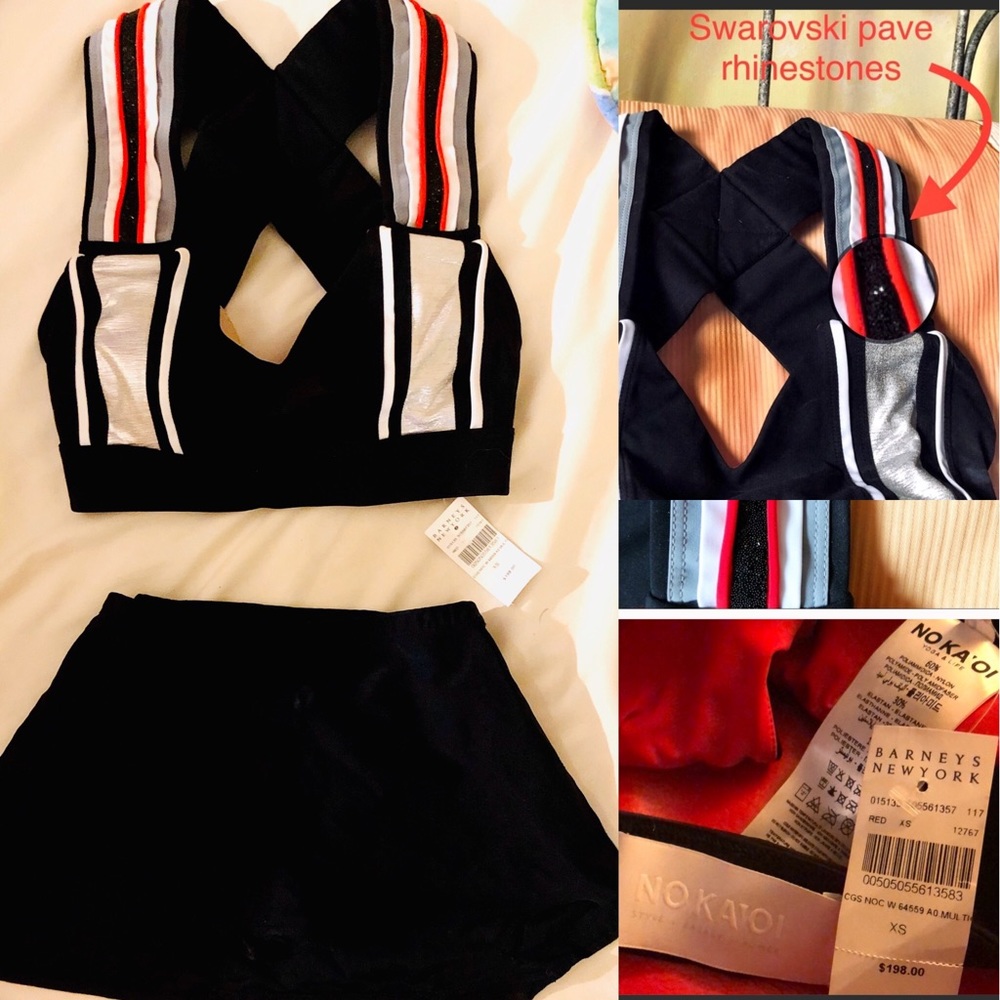 Solo dance 2piece costume, swarovski pave top $198